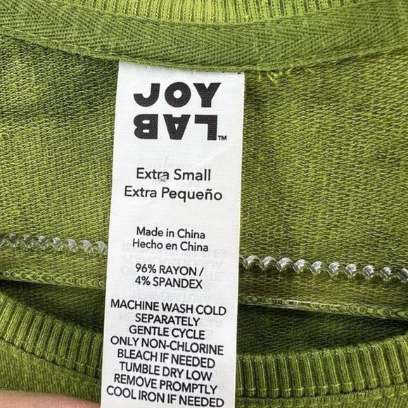 JoyLab Green Tie Dye Pullover Sweatshirt XS Athleisure - Picture 3 of 9